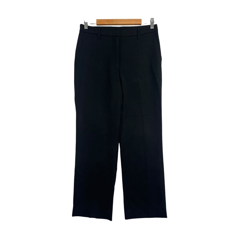 Anine Bing Classic Pant Womens 28 Black Wool Straight Leg Tailored Trousers